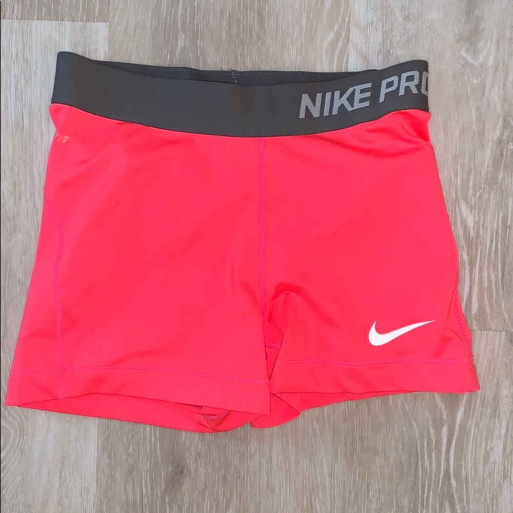 Nike hot pink spandex shorts